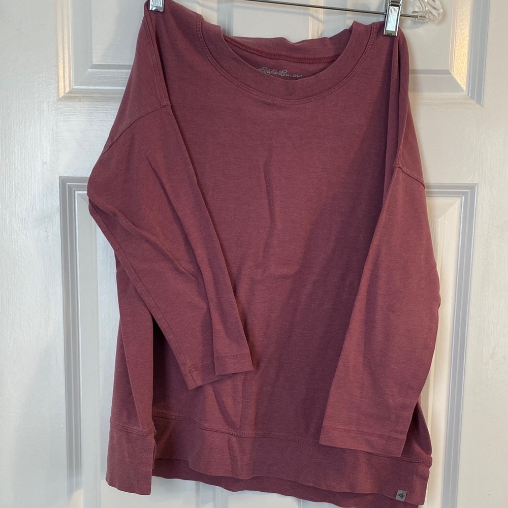 Eddie Bauer Women's Long Sleeve Top in Dusty Rose